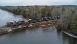 CSXT 9025 Leads L070 at Belgrade Stream